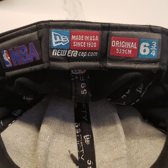NBA Original 76er cap hat size 6 3/4 (53.9cm) black hat  with 76er logo embr - Picture 7 of 9